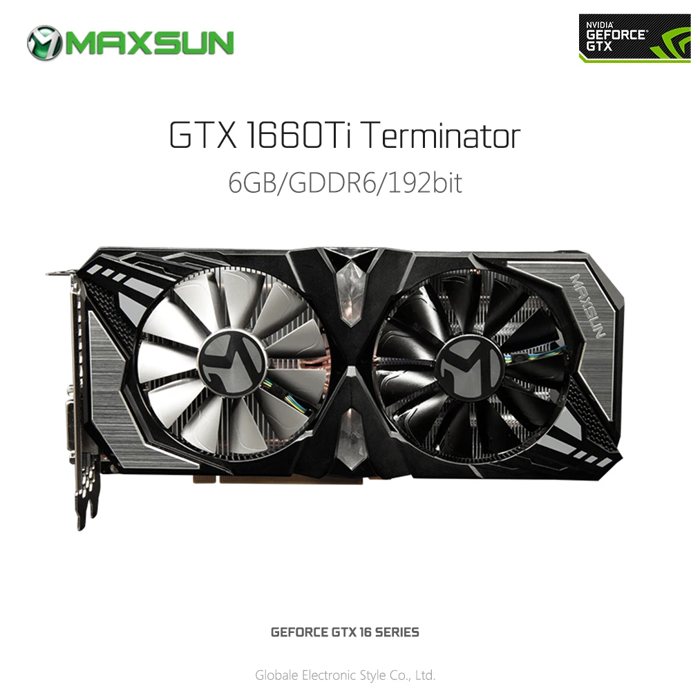 Оригинальная видеокарта MAXSUN Nvidia GeForce GTX 1660Ti Terminator 6G для игр GDDR6 192bit DirectX 12