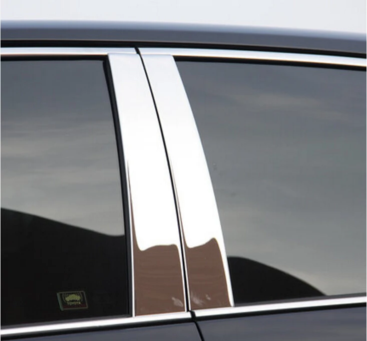 

6pcs Chrome Central Window Pillar Posts Trim For Toyota Camry 2012 2013 2014 2015