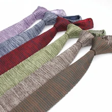 Популярные Элегантные вязаные галстуки для мужчин модные тонкие 6 см мужские галстуки смешанные цвета Джентльмен свадебный подарок