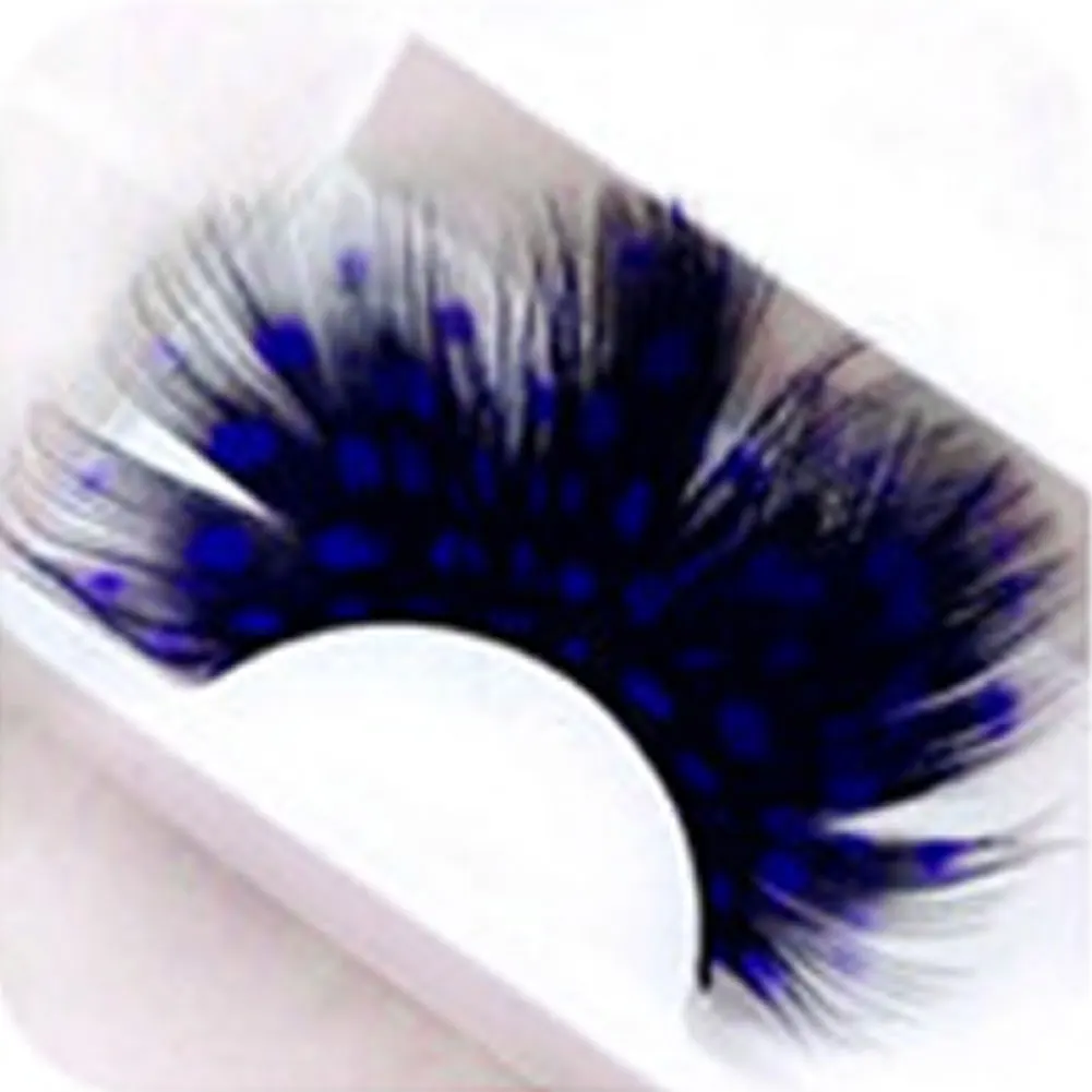 Women Colorfu Feathers False Eyelashes Dancing Party Fake Eye Lashes Makeup Tool | Красота и здоровье