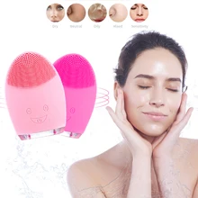 Силиконовое очищающее средство для лица и Массажная щетка, звуковая Водонепроницаемая USB перезаряжаемая система глубокого очищения лица