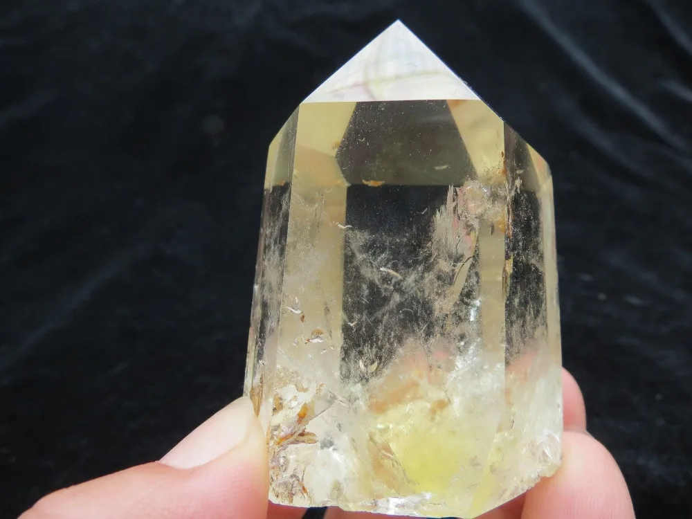 

6911+++natural mixing yellow quartz crystal point