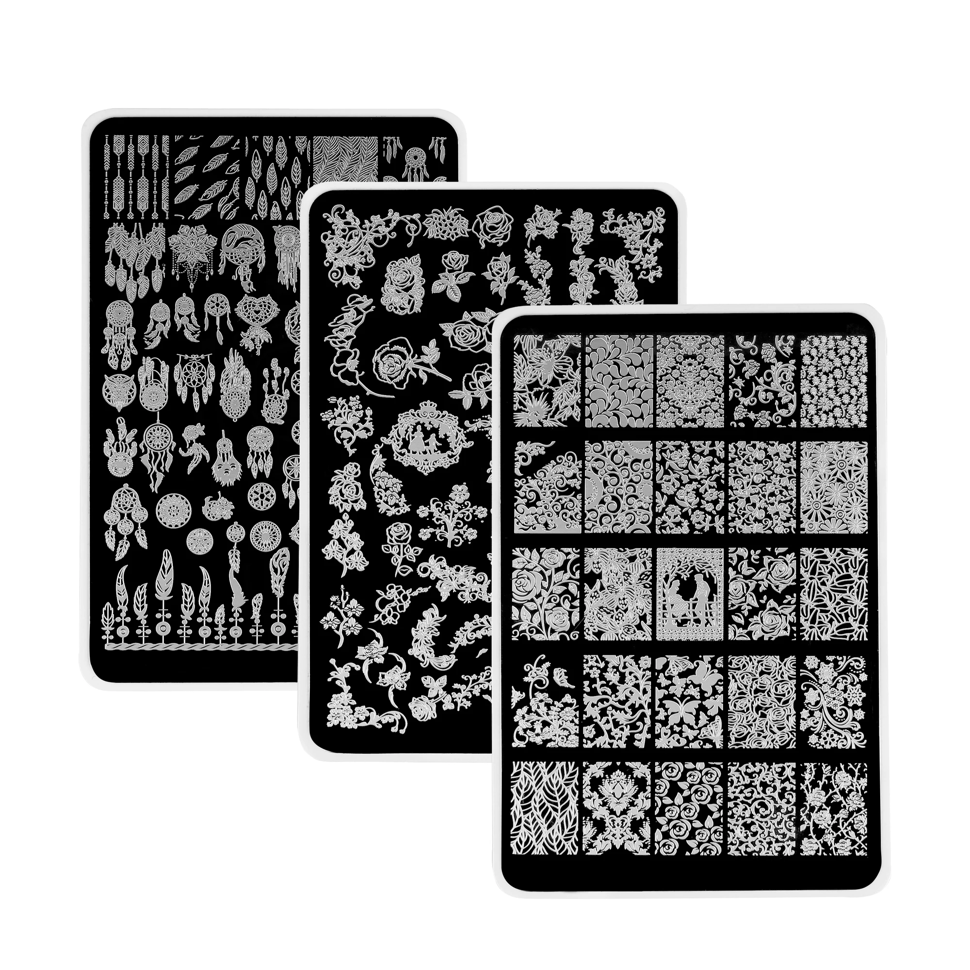1PCS 6.5*12.5cm DIY Nail Stamp Plates Mixed Designs Nail Art Stamping