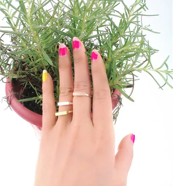 DUOYING кольцо на заказ для Etsy Promise, женское ювелирное изделие, штабелируемые минималистичные кольца с текстурой, золотое, Серебряное, розовое Золотое кольцо, подарок