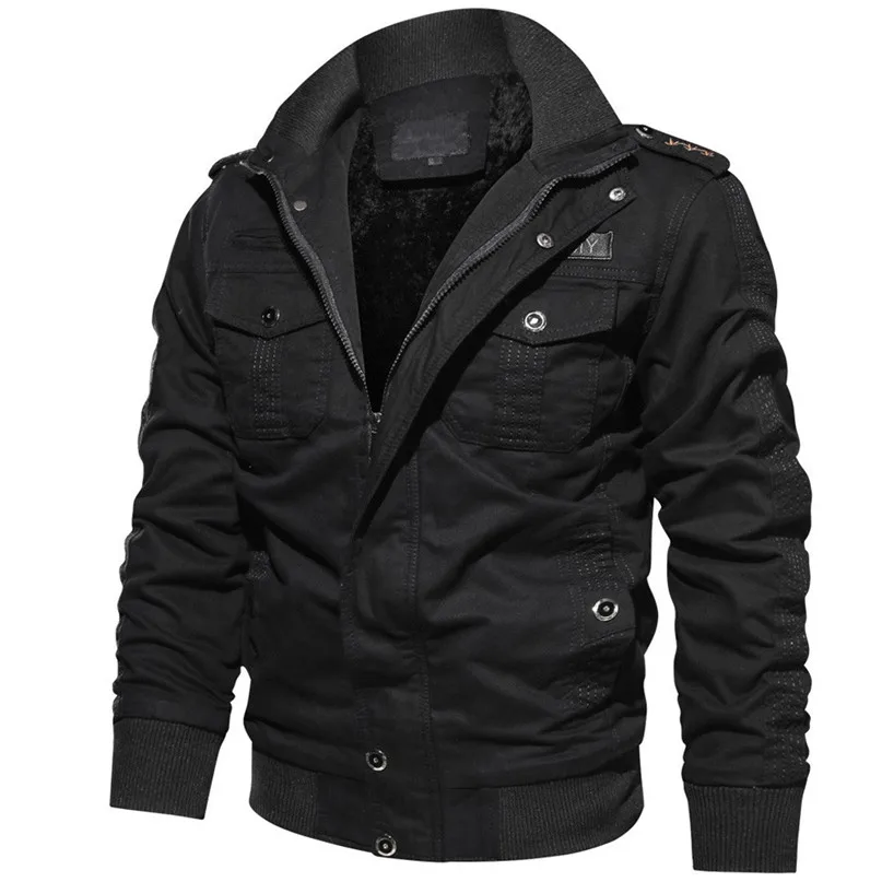 Cycling Jackets Men Winter Military Clothing Pocket Tactical Outwear Thickened Cashmere Coat Plus velvet large size jacket #2n22 (17)