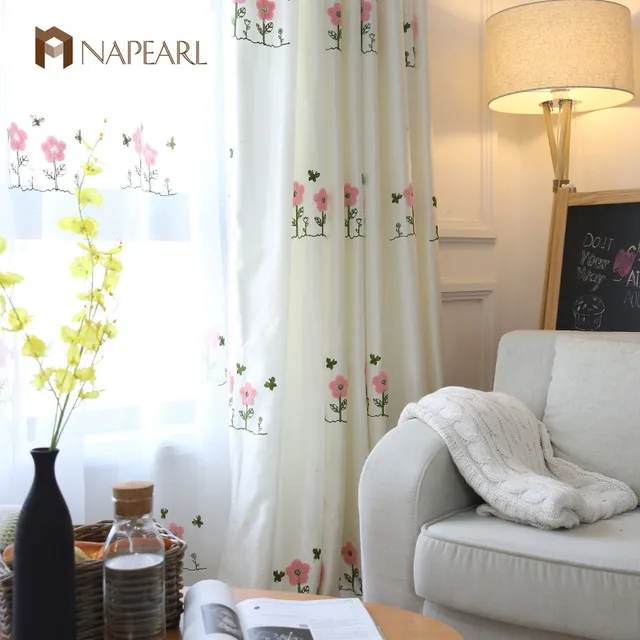 NAPEARL Bestickt rosa vorhänge kinderzimmer mädchen schlafzimmer ... NAPEARL Bestickt rosa vorhänge kinderzimmer mädchen schlafzimmer ...
