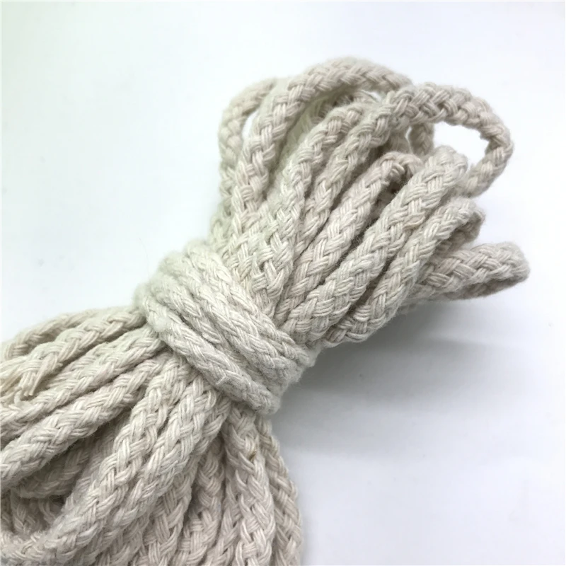 5yards/lot 6mm Cotton Rope Craft Decorative Twisted Cord Rope For Handmade Decoration