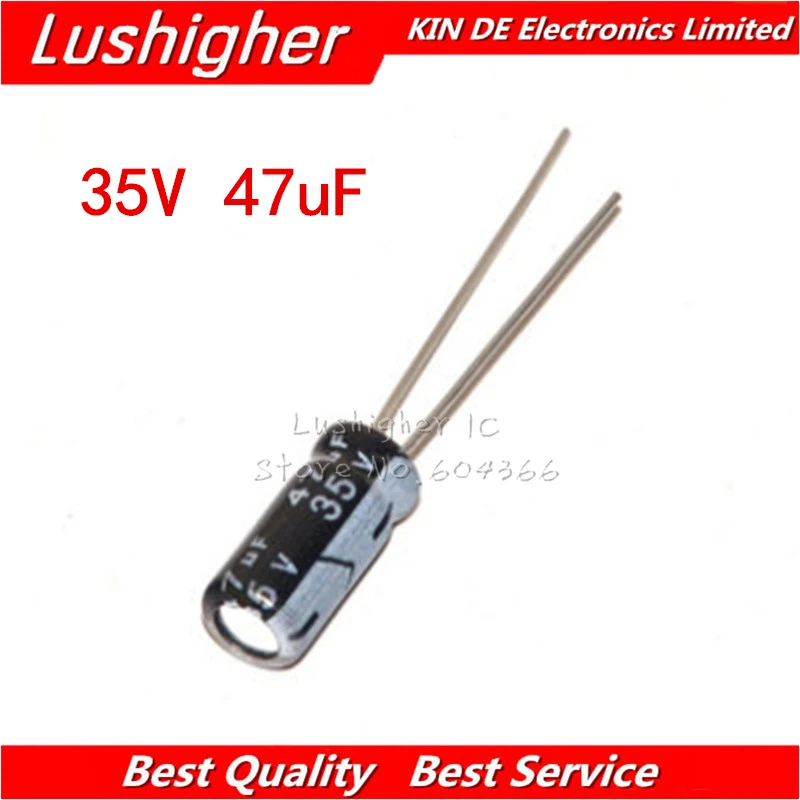 50 шт. 35V47UF 5*11 мм 47 (Европа) мкФ 35V 5x11 Алюминий электролитический конденсатор с