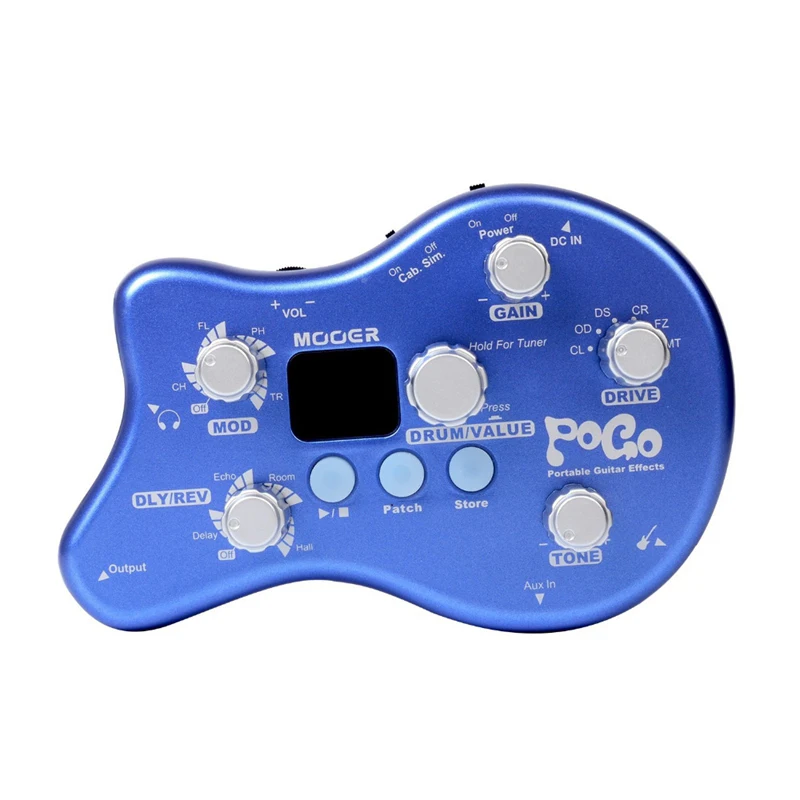 

Mooer POGO Portable Effect Pedal With 5 Effect Modules & 15 Effect Types 40 Drum Rhythms Tuning Function