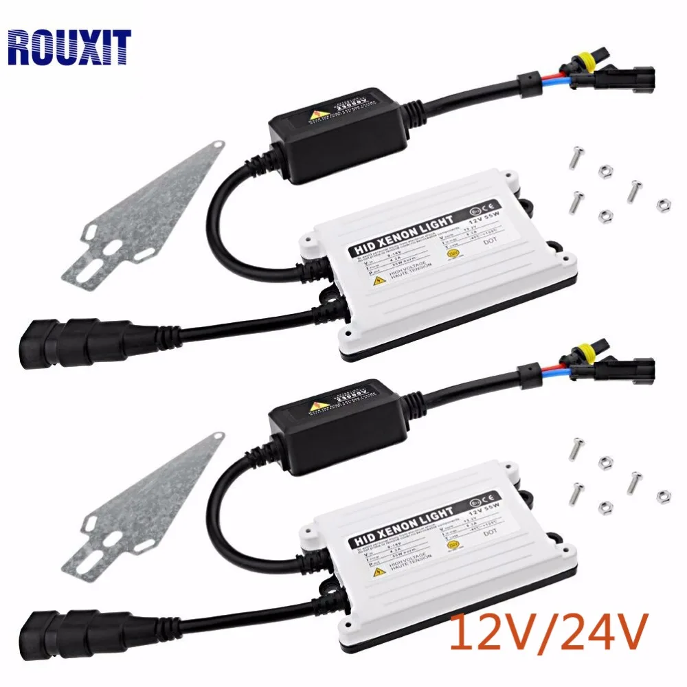 

2psc 55W Slim HID Xenon Ballast Replacement Electronic Digital Conversion Ballast Kit Ignition Block for Automobiles Car 12V 24V