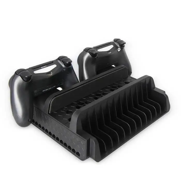 PS4 аксессуары тонкий Pro Вертикальная консоль системы охлаждения Fan Controller Зарядное устройство игровой диск хранения стенд башня