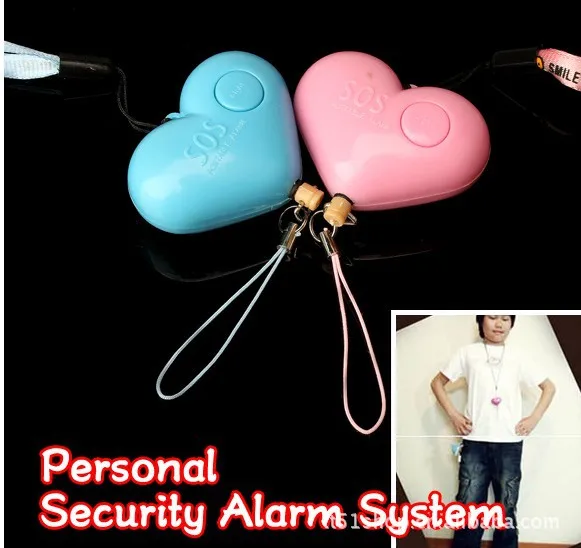 

150PCS Cute Heart Shaped Personal Travel Protection Outdoor Security Guard Alarm Bell Avoid Attack Random Color