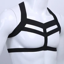 Мужские эротические кожаные ремни в стиле панк, готический бандаж для тела, мужские сексуальные подвязки для груди, сексуальное нижнее белье, клубная одежда