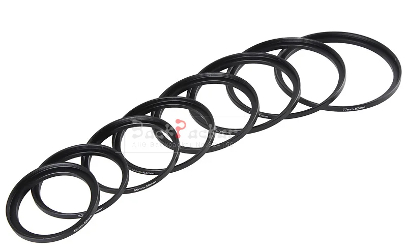 

1 Sets Metal Camera Lens Filter Adapter Ring Male to Female Step Up Filter Size Set Mount 49/52/55/58/62/67/72/77mm