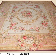 10'x14 Aubusson Дизайн Ренессанс Ковры шерсти ручной работы savonnerie коврик для украшения дома