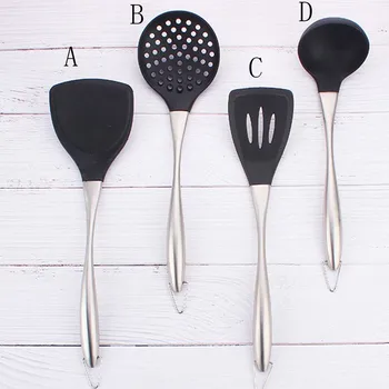 

Silicone Spatula Turner Slotted spoon Ladle Spoon Spooula Basting Brush Kitchenware Gadget Kitchen Accessories Tableware Utensil