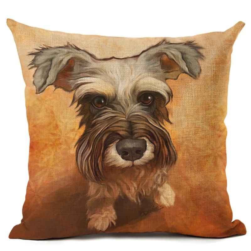 Lovely Puppy Dogs Linen Printed Animals Poodle Cushion Cover Decorative Throw Pillow Covers Beagle Pillowcases Home Decor Pillow Lovely Puppy Dogs Linen Printed Animals Poodle Cushion Cover Decorative Throw Pillow Covers Beagle Pillowcases Home Decor Pillow