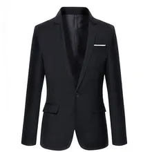 Индивидуальный Модный тонкий мужской костюм на одной пуговице, мужской деловой строгий костюм для мальчиков, пиджак