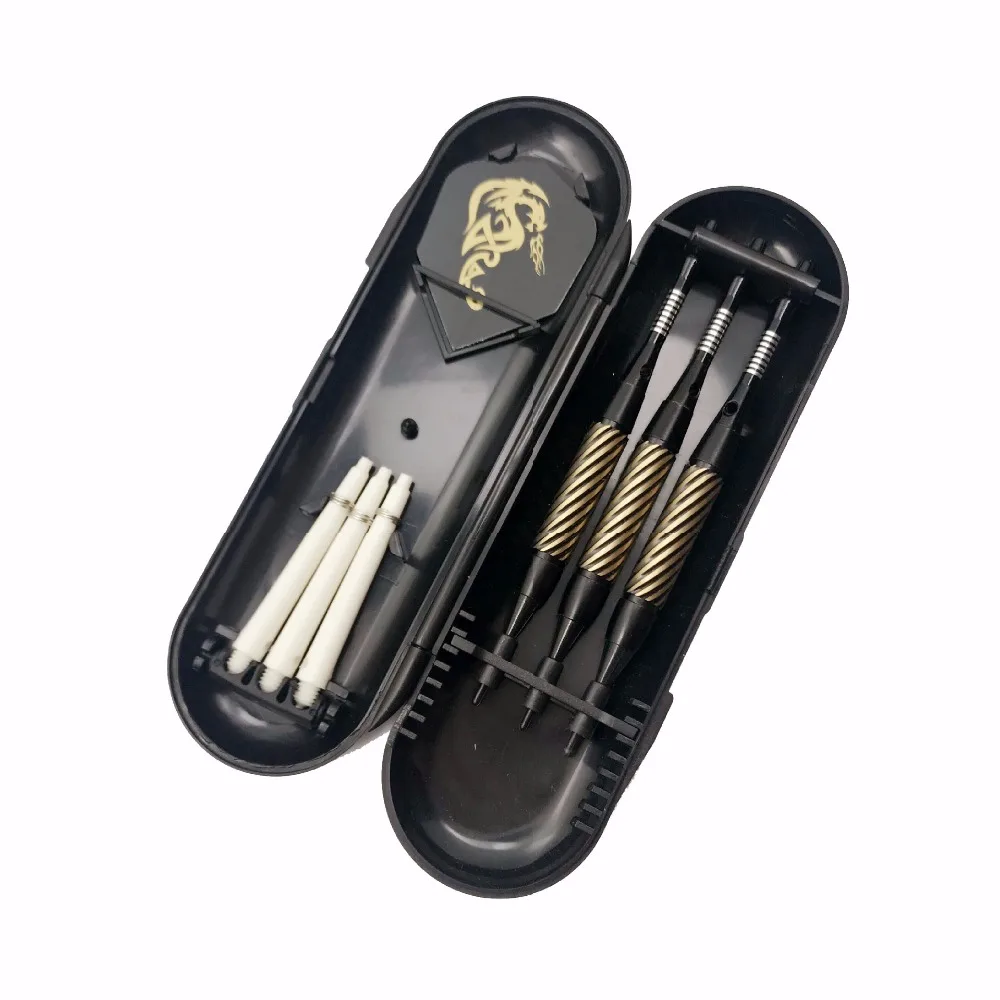 3PCS Soft Darts Needle Aluminum Alloy Shaft 17g Brass Barrel Single Spiral Soft Needle Darts Set Electronic Darts Toys