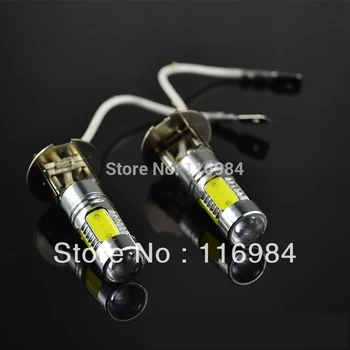 

2pcs H3 Lens 12v 11W High Power Headlight Fog Light Car LED Bulb Lamp White