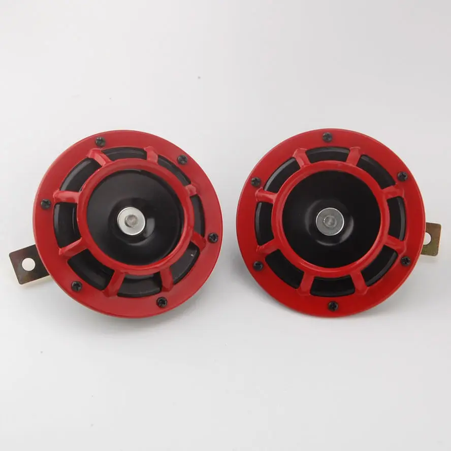 2x Red 12V Super Loud Compact Electric Blast Tone Horn Fit for Honda