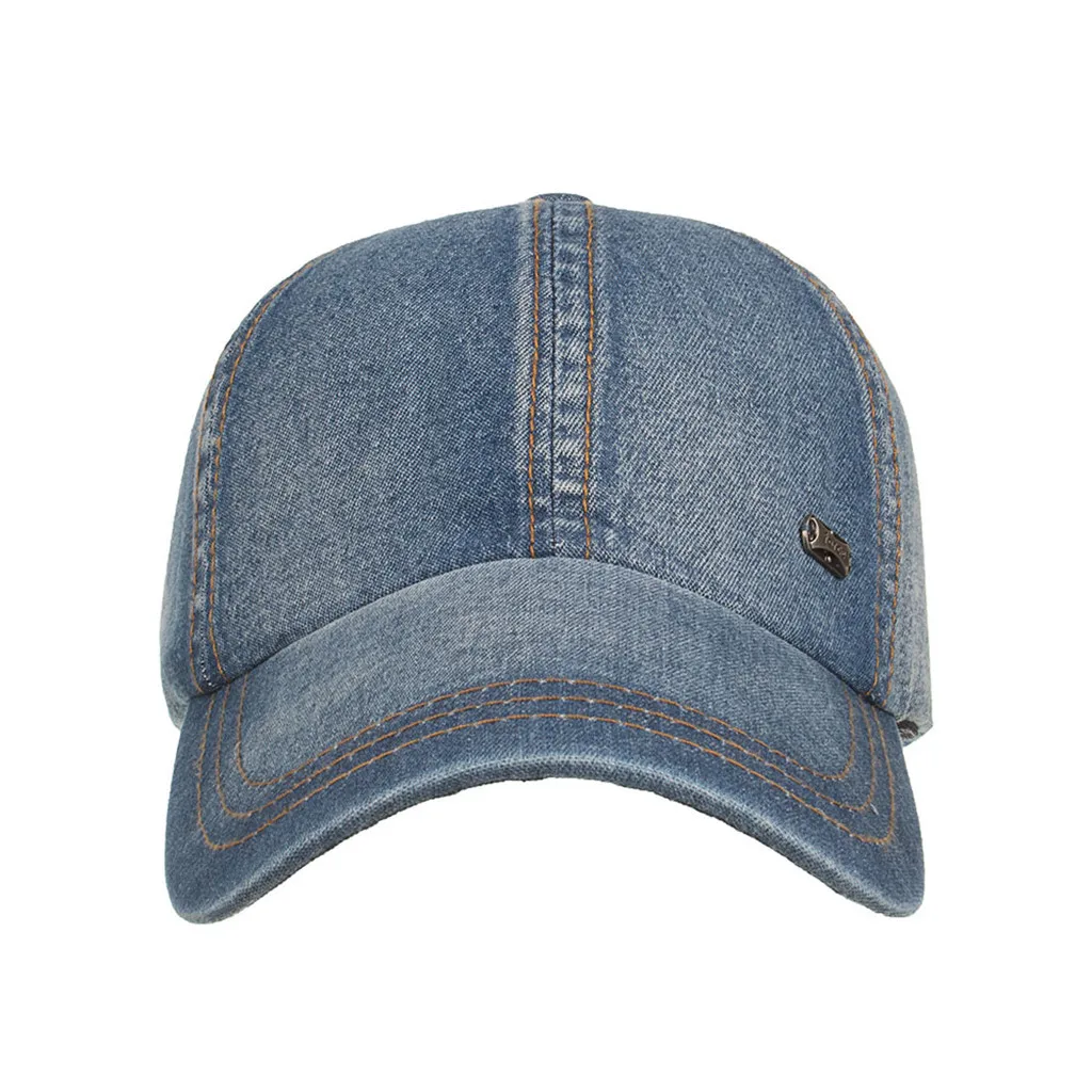 Женская мужская вышитая Цветочная джинсовая кепка модная бейсболка# YL5 - Цвет: Blue