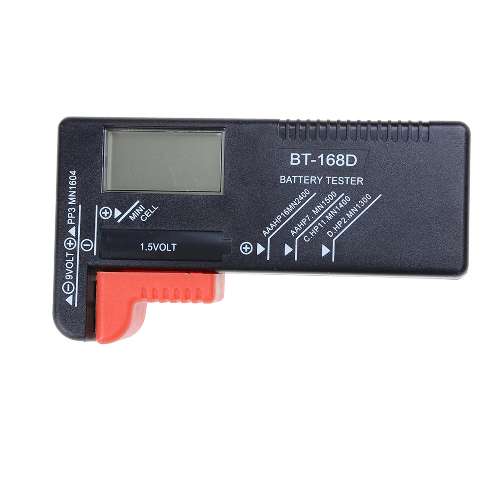 BT168 Universal Digital Battery Tester Electronic Battery Volt Checker For Aa Aaa 9v Button Cell Multi