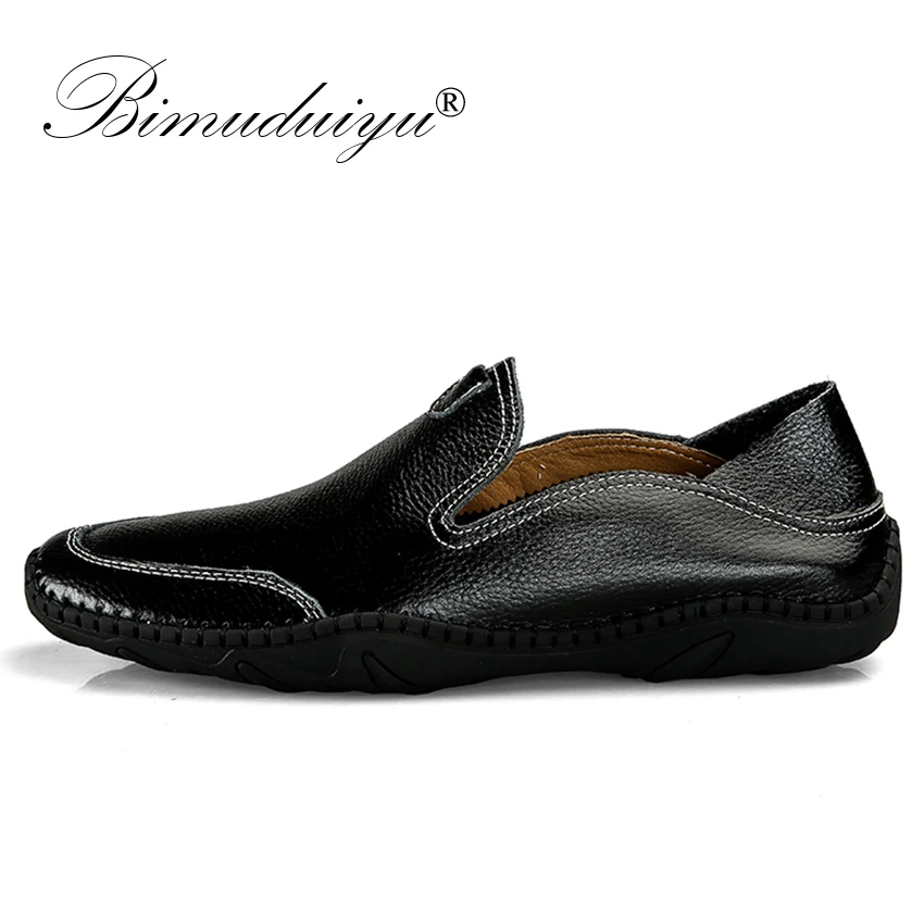 BIMUDUIYU Large Size 38-47 Slip on Casual Italian Men Loafers Fashion Handmade Genuine Leather Men's Soft Moccasins Flats Shoes BIMUDUIYU Large Size 38-47 Slip on Casual Italian Men Loafers Fashion Handmade Genuine Leather Men's Soft Moccasins Flats Shoes