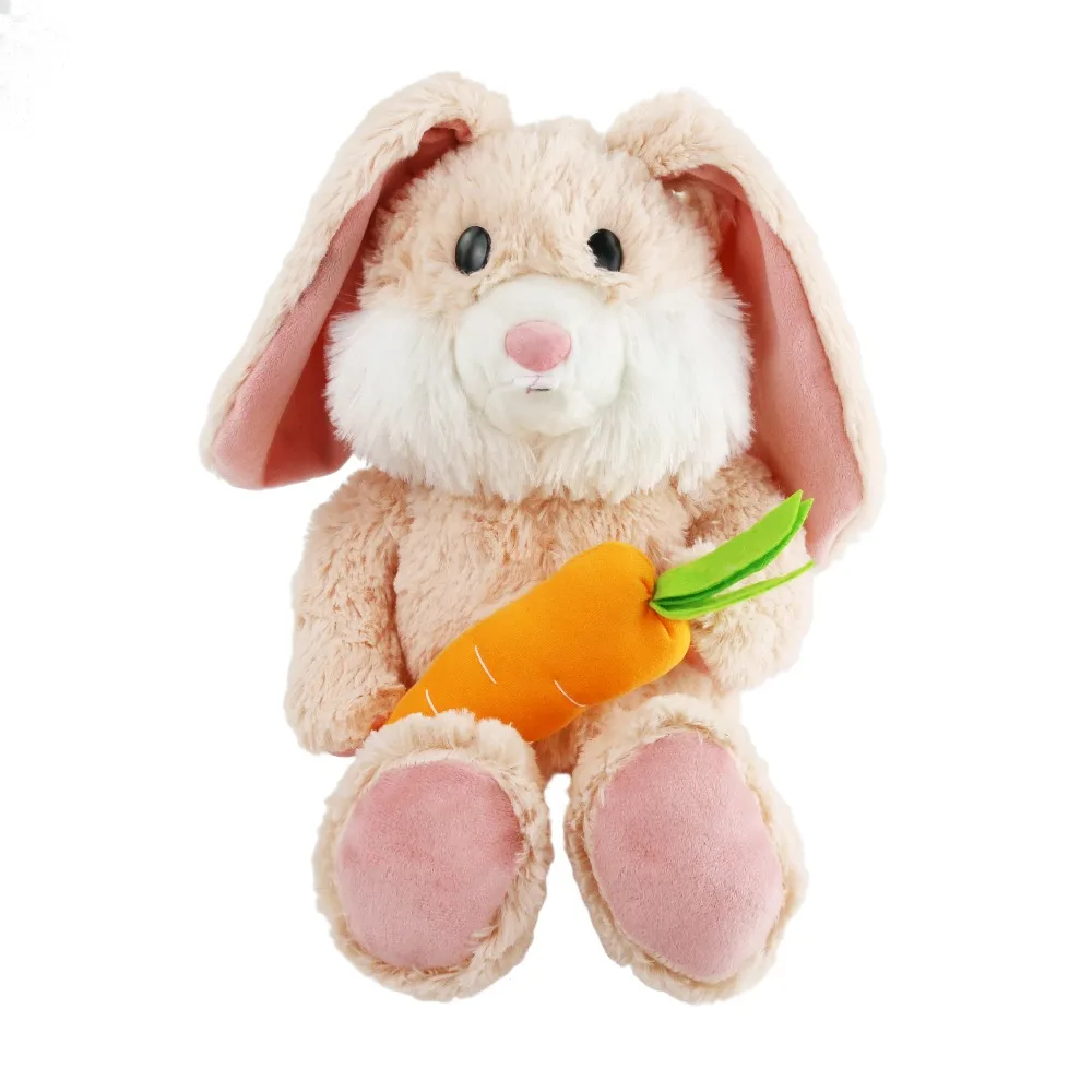 Free Dropshipping 1 pc Pink PLush Easter Rabbit Bunny Toy with Carrot Stuffed Rabbit Bunny Soft