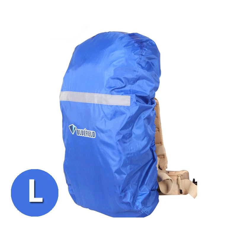 BlueField наружная сумка, рюкзак, дождевик, рюкзак, дождевик, водонепроницаемый, со светоотражающей полоской, для походов, кемпинга, путешествий, 15-75L - Цвет: Blue L