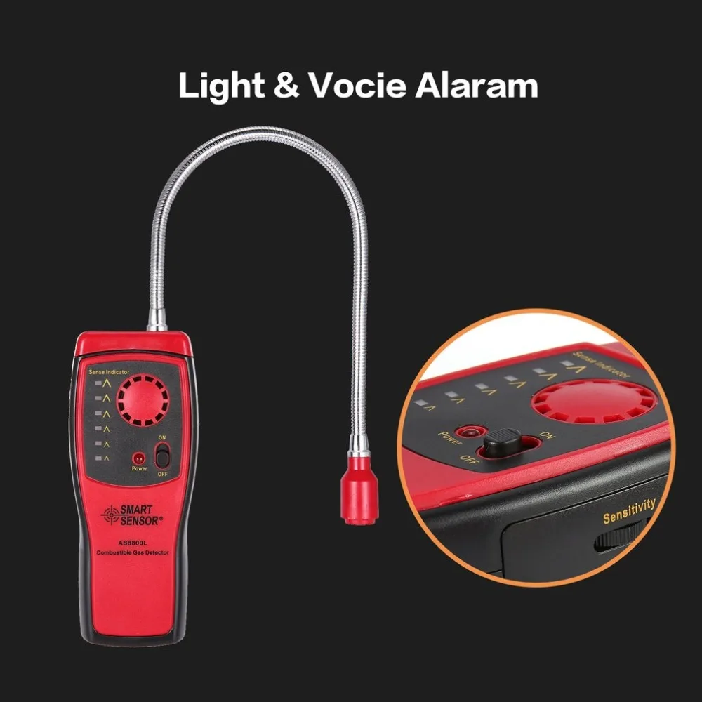 

Gas Analyzer Combustible gas detector port flammable natural gas Leak Detector Location Determine meter Tester Sound Light Alarm