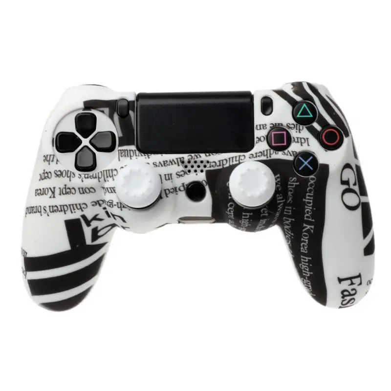 

For Sony Dualshock PS4 DS4 Slim Pro Controller Silicone Camo Case Protective Skin + Thumb Stick Caps for Play station 4
