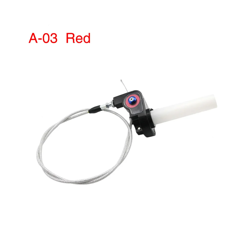 Alconstar-мотоциклетные визуальные ручки дроссельной заслонки Settle& twist газовая Ручка Дроссельной заслонки с кабелем Dirt Pit Bikes ATV 50cc-160cc GPX SDG - Цвет: Красный