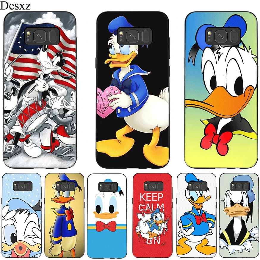 

Desxz Silicone Mobile Phone Case For Samsung S6 S7 Edge S8 S9 S10E S10 Plus Cover Donald Duck Art Bag