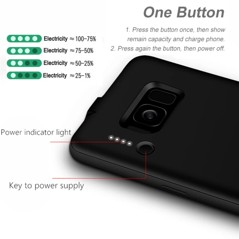 Чехол для аккумулятора для Samsung Galaxy S8 4000/5000 mAh мягкий чехол для зарядки телефона из ТПУ для Samsung S8 Plus чехол для зарядного устройства