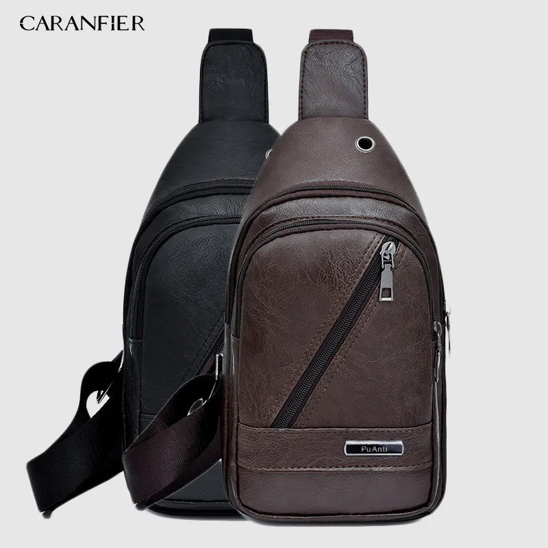 CARANFIER 2 шт. водонепроницаемая сумка через плечо из искусственной кожи мужская для
