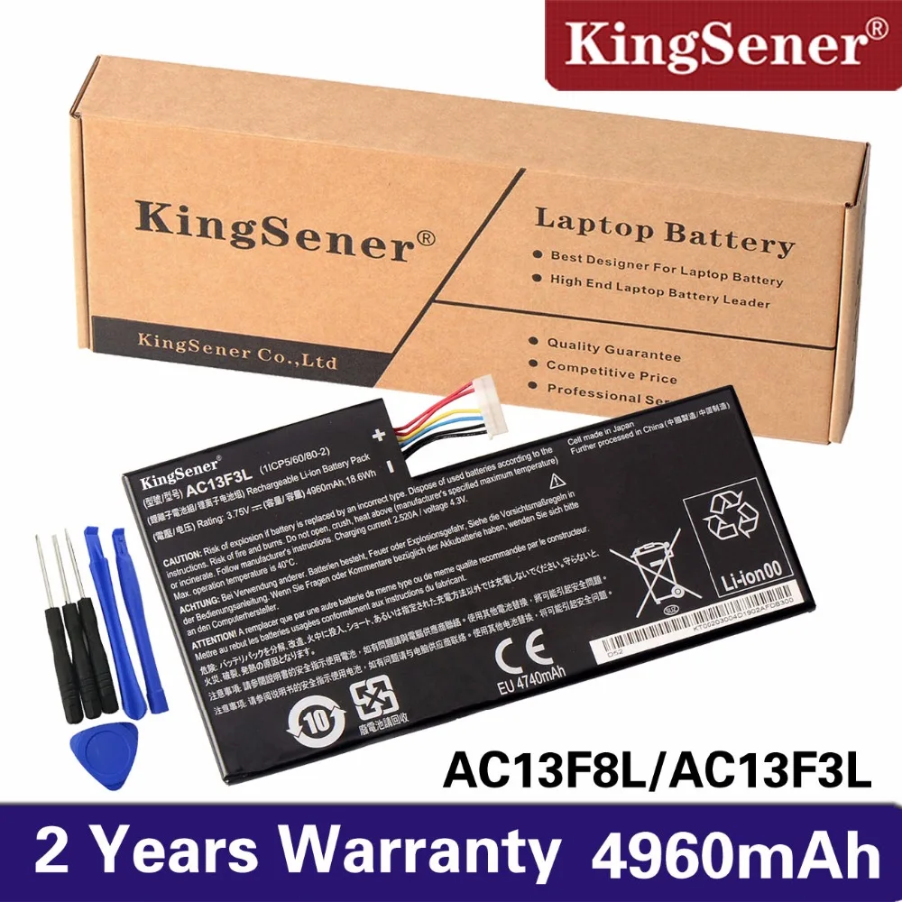 KingSener New Tablet Battery For ACER iconia Tab A1 810 W4 820 AC13F8L