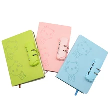 Тетрадь дневник с замком повестки дня papelaria Материал Эсколар школы Cat Cuadernos Канцелярские Журнал Записные книжки и журналы