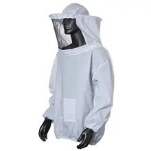 1 шт. Высококачественная Белая защита для Пчеловодство куртка вуаль платье с шляпой экипировочный костюм халат