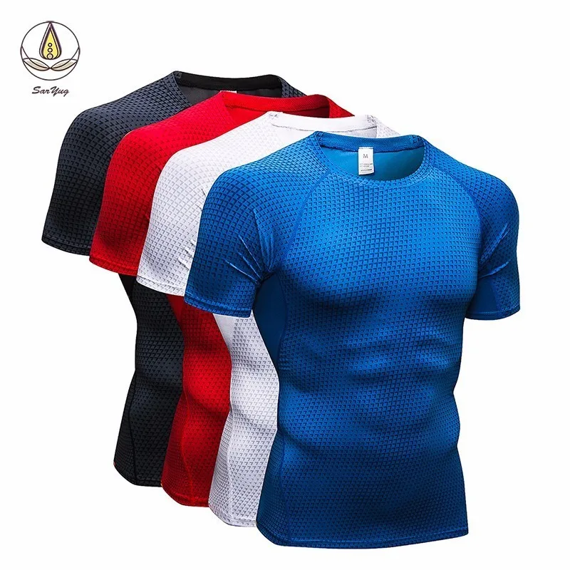 

New Men's T Shirt For Fitness Quick Dry Running Shirt Men Gym Clothing Sweat Sport Shirt Men Soccer Jersey Gym Demix Sportswear
