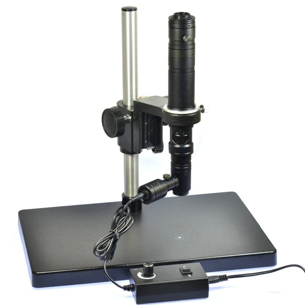 100-240V, U.S. Standard Microscope Camera Industrial Microscope Kit 2MP for CCD CMOS with 8X〜100X Zoom C-Mount Lens VGA 