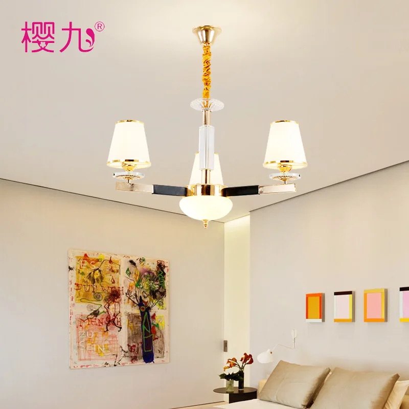 

Modern minimalist wrought iron chandelier living room bedroom dining room lamp retro rural lighting fixtures