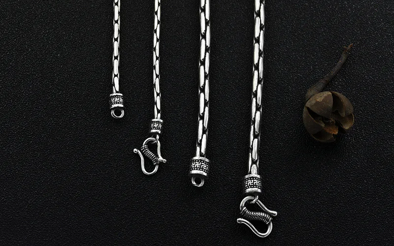 homem grosso 2mm & 3mm longo prata