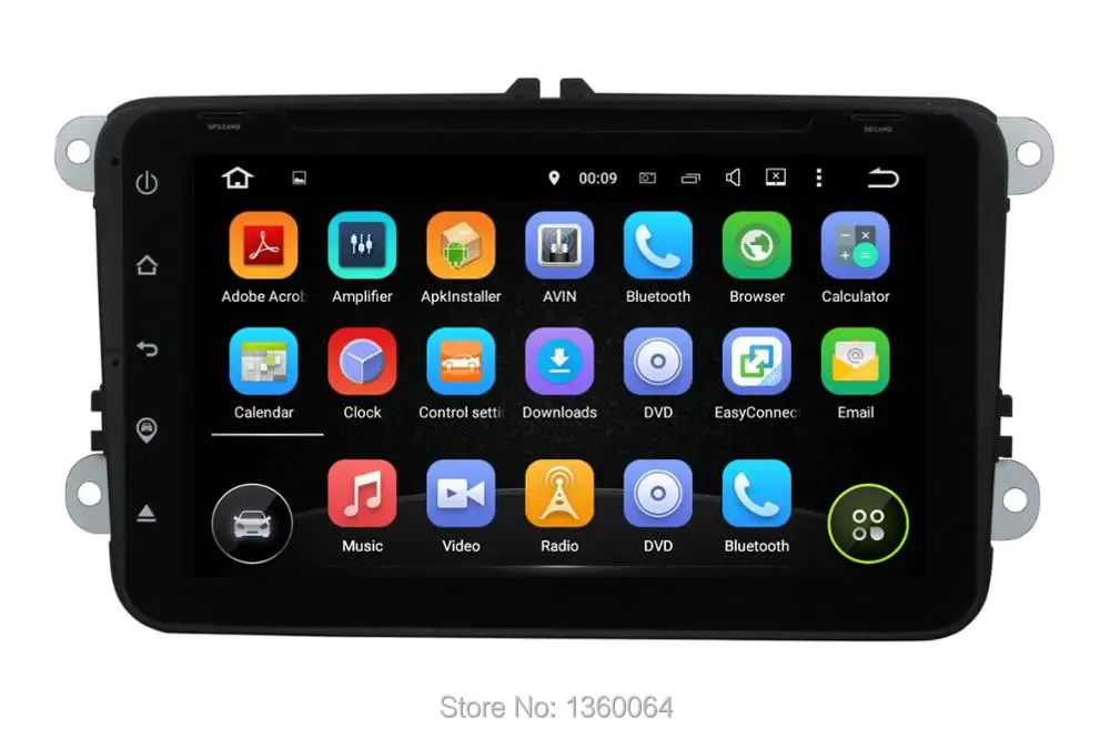 Top Quad Core 8" 1024*600 Android 5.1 Car DVD For Volkswagen VW Passat Golf Jetta Polo Tiguan GPS Navigation Radio PC Canbus 2