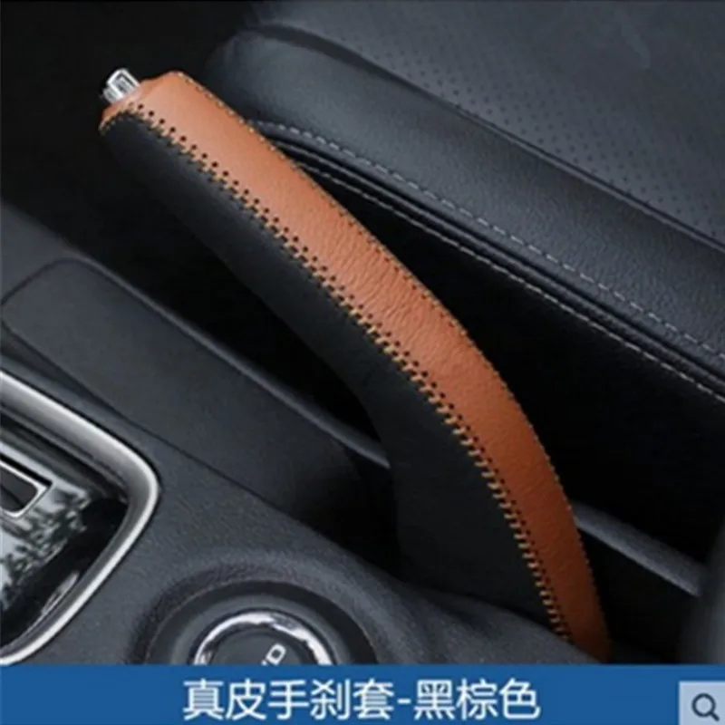 Натуральная кожа крышка переключения передач EN ручка переключения передач для MITSUBISHI outlander 2013- стайлинга автомобилей - Цвет: 8