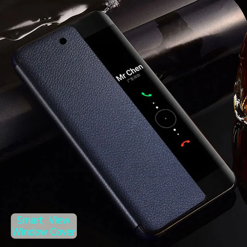 

Smart View Window Flip Case for Huawei p20 Pro Mate 10 Lite Leather Cases for Huawei P10 Plus Mate 20 x Back cover P10Plus Funda