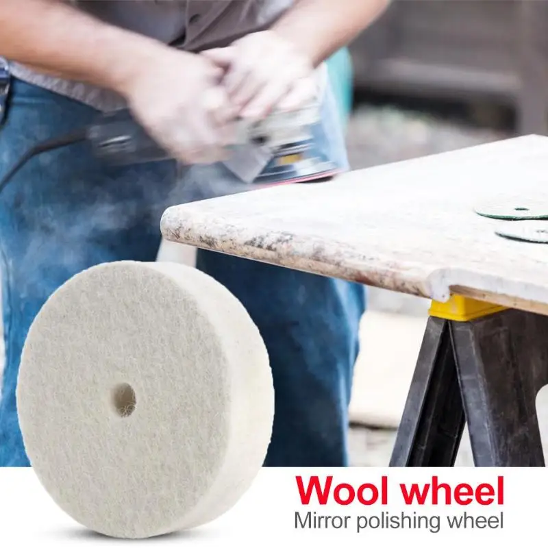 Тканевый Полировочный круг колесо с шерстяного войлока шлифовальный насадка в форме круга абразивные инструменты для деревянных