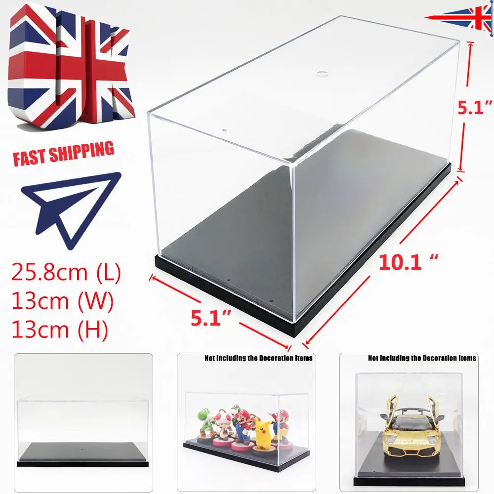 

UK Odoria 24.8cm L Acrylic Plastic Display Case Perspex Box Dustproof Big Size