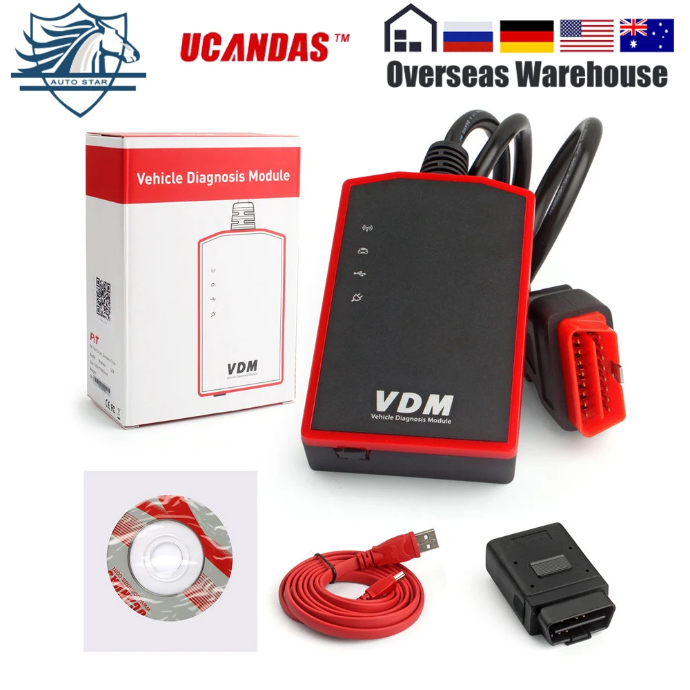 UCANDAS VDM V3.9 Wifi полная система диагностический сканер Инструменты для автомобиля