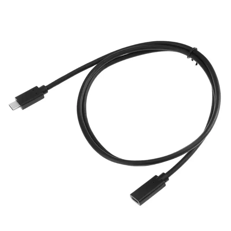 1 м/3.3ft зарядный передающий данные 4,2 мм TPE тип-c USB 3,1 быстрой зарядки данных Extender аудио удлинитель Кабель-адаптер шнур
